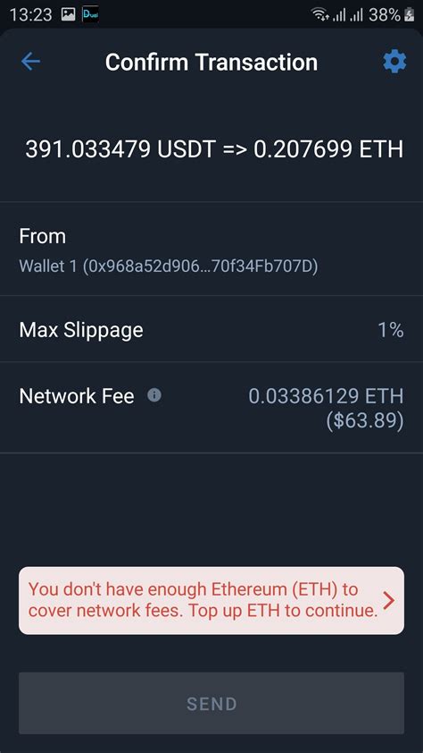 Click the three-dot menu on <b>ETH</b> Polygon and select Bridge to Ethereum. . Insufficient eth to cover network fee trust wallet